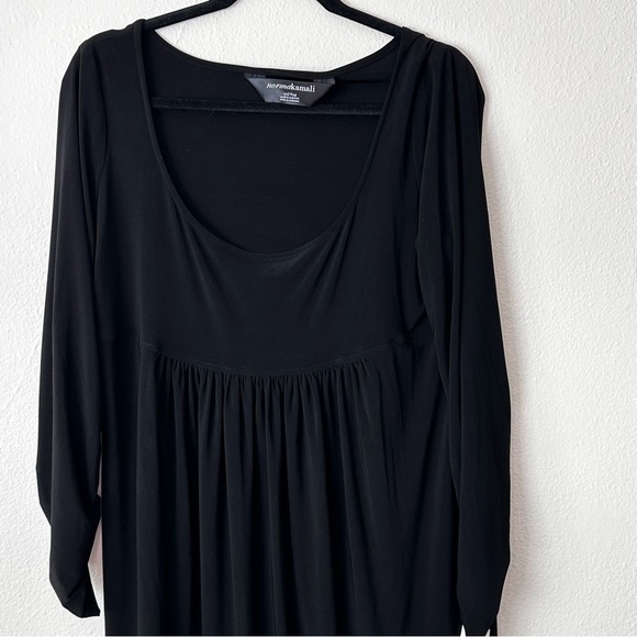 Norma Kamali Dresses & Skirts - Norma Kamali U-Neck Empire Waist Tunic Dress Sz XXL Black